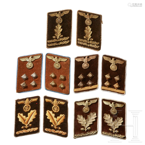 A Collection of Ortsgruppe and Kreisleitung Collar Tabs