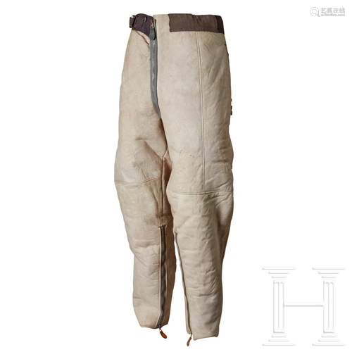 A Pair of Suede Leather Winter Trousers for Aviation