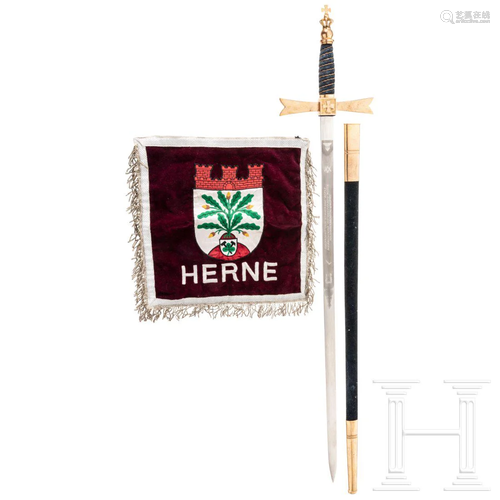 A presentation Freemasons sword of the Herne Lodge