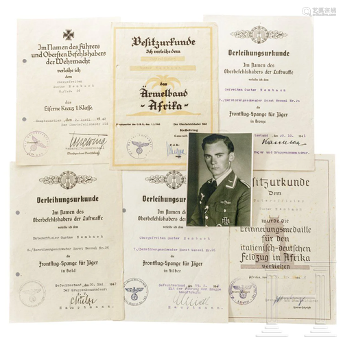 A collection of certificates of the NCO Nembach in the