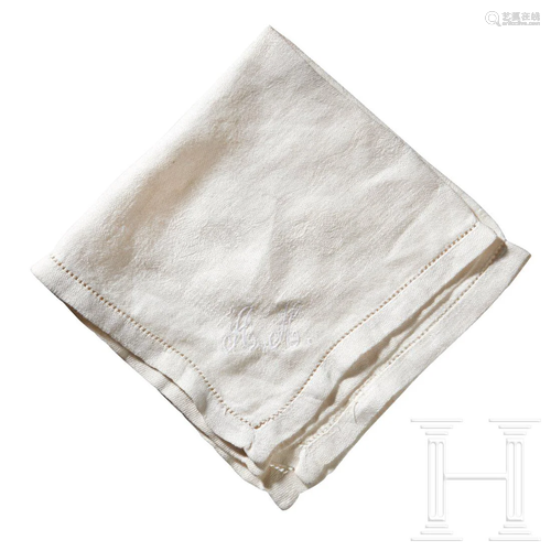 Adolf Hitler â€“ a Napkin from his Personal Table