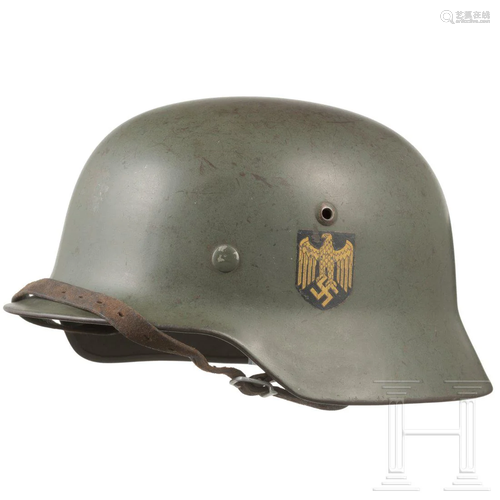 A Kriegsmarine M 35 double decal steel helmet