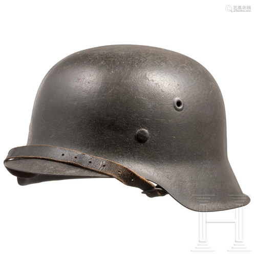 A Waffen-SS steel helmet M 42 with a single decal