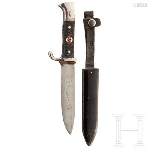 An HJ hike knife made by Hammesfahr in Solingen