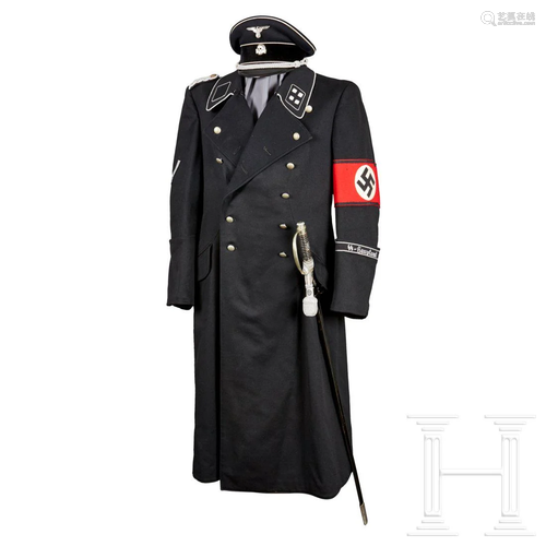 A Uniform Coat, Hat and Sword of SS-SturmbannfÃ¼hrer