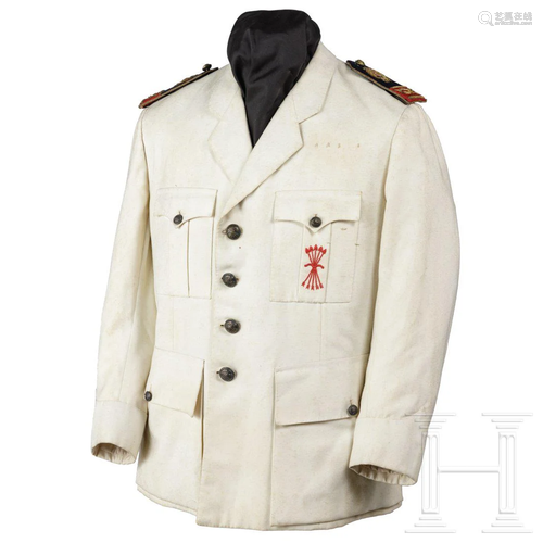 A tunic for a member of the fascist Falange movement,