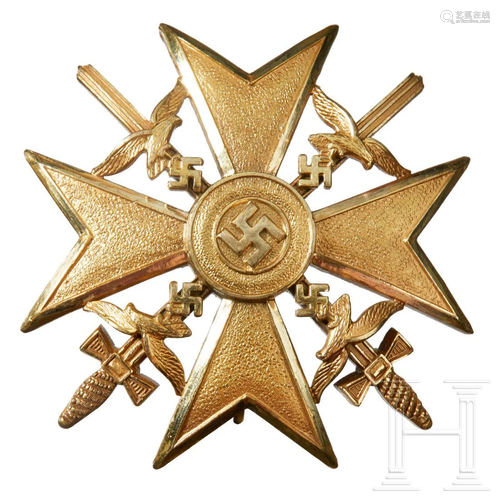 A Spanish Cross in Gold with Swords