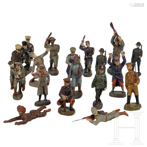 45 Hausser/Elastolin soldiers in size 10 cm