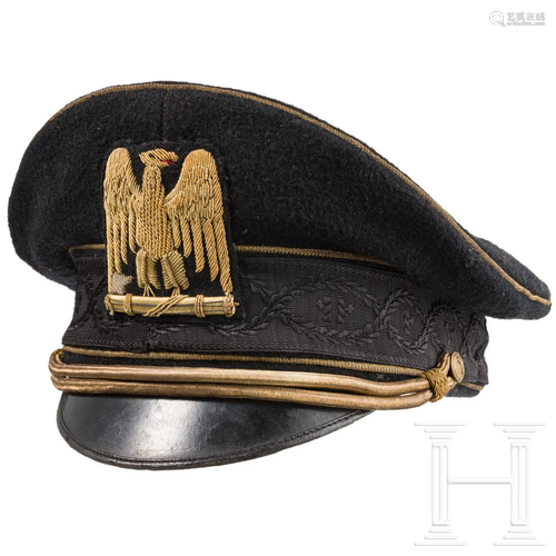 A visor cap of a dirigente fasci all'estero