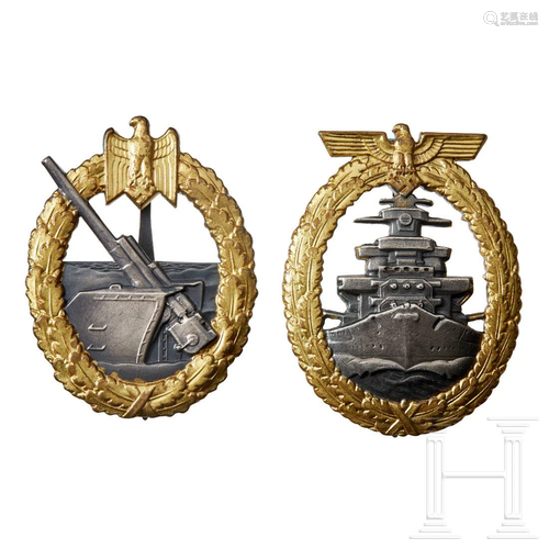 A Pair of Kriegsmarine Badges