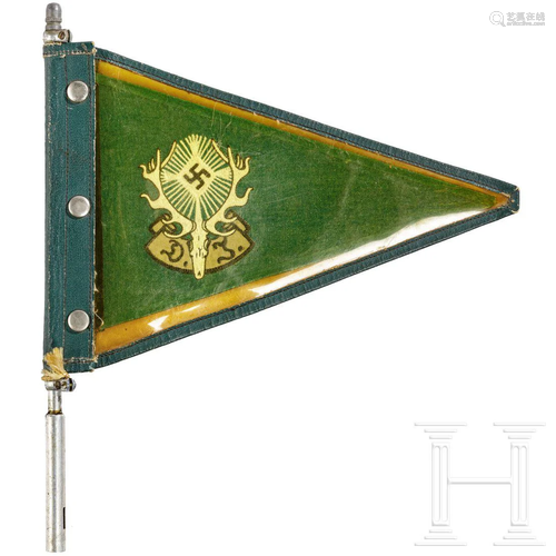 A vehicle pennant for officials of the German Hunters'