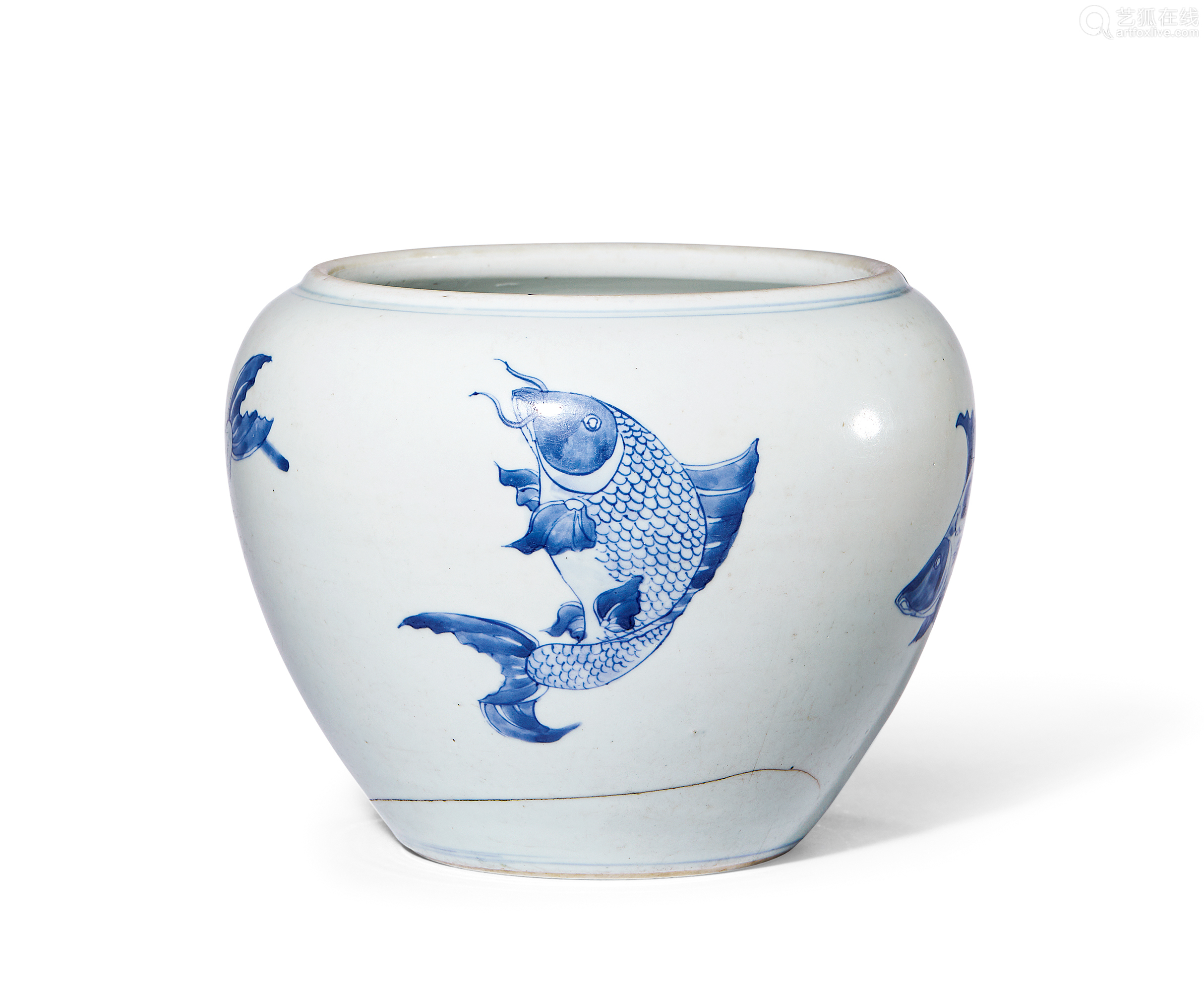 清康熙 青花 青白礼贵 图案缸 Deal Price Picture 清康熙 青花 青白礼贵 图案缸 Deal Price Picture