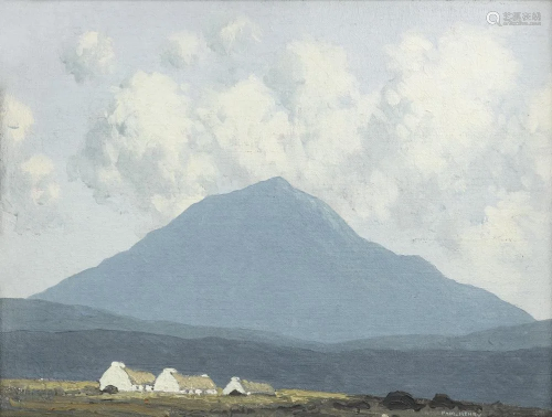 Paul Henry RHA (1877 - 1958) Cottages in Achill Oil on