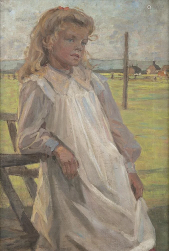 William John Leech RHA ROI (1881-1968) Girl in a Garden