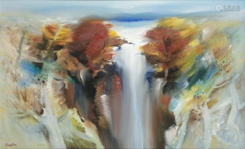 Richard Kingston RHA RUA (1922-2003) Waterfall Oil on