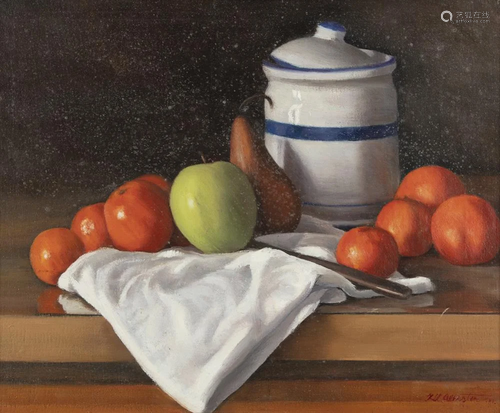 Therese McAllister (b.1951) Still life with fruit,