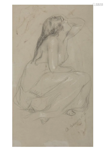 Alfred Elmore RA (1815-1881) Study of a Nude Woman