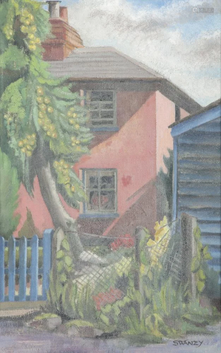 Mary Swanzy HRHA (1882-1978) The Pink House Oil on