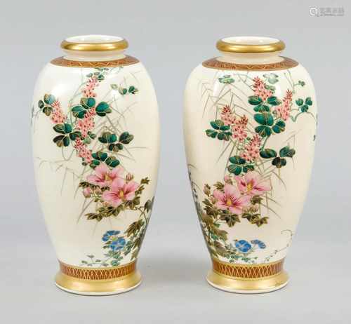 Pair of Satsuma vase, Japan, 2