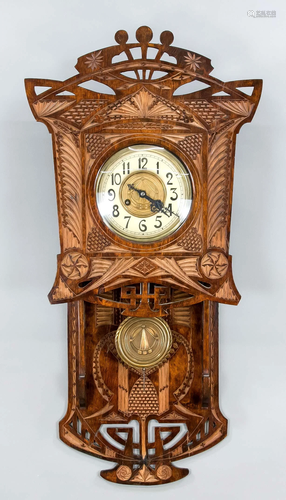 Art Nouveau half-case clock, a