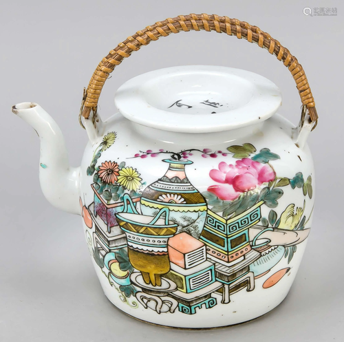 Famille Rose teapot, China, 1s