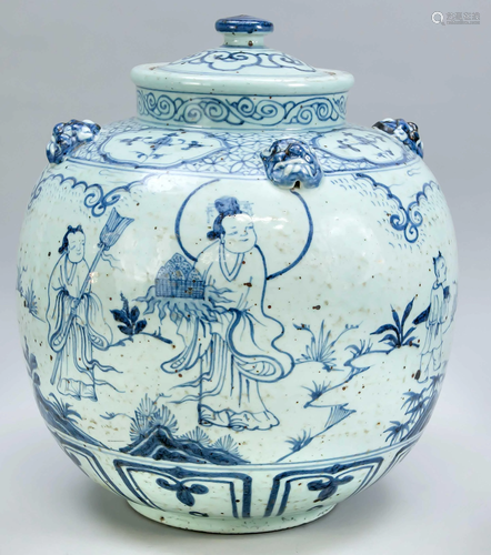 Large lidded pot, China, 19th