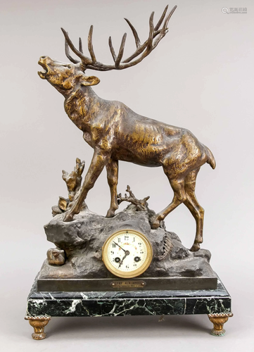 Hunting mantel clock, 2nd half