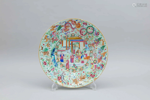 Large Famille Rose plate, Chin