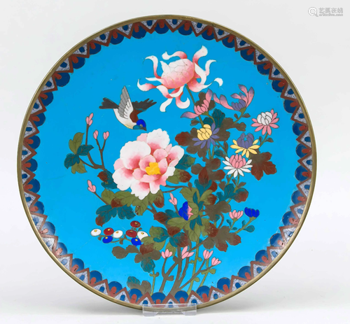 CloisonnÃ© plate, Japan, c. 190