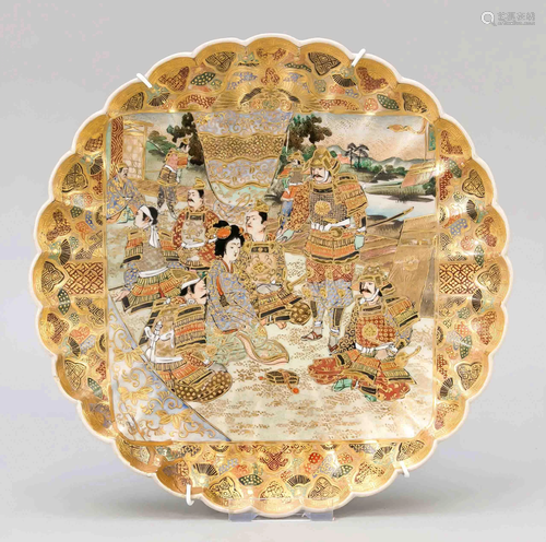 Satsuma plate, Japan, c. 1900.