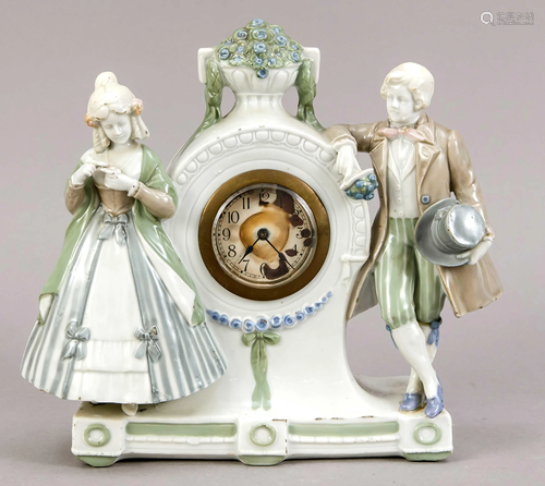 Porcelain table clock circa 19