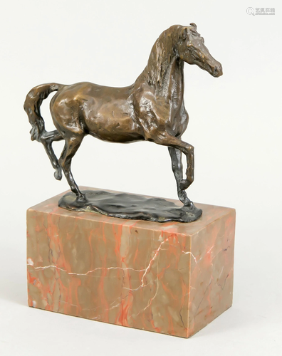 Trotting horse, bronze cast, e