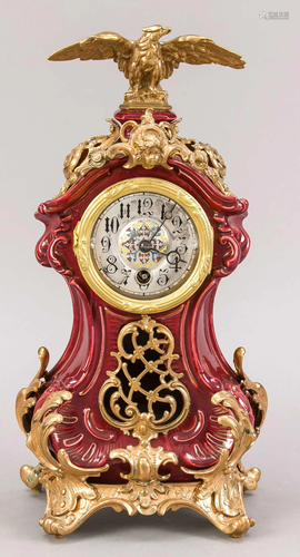 Table clock, France 1st h. 19t