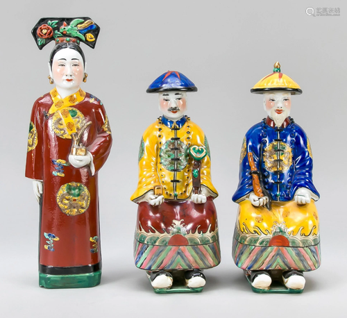 3 porcelain figures, China, Re