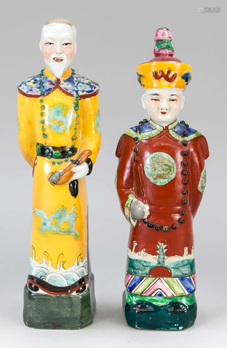 2 ceramic figures, China, 20th