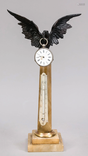 Clock stand, 19th c., alabaste