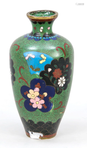 Small cloisonnÃ© vase, Japan, e