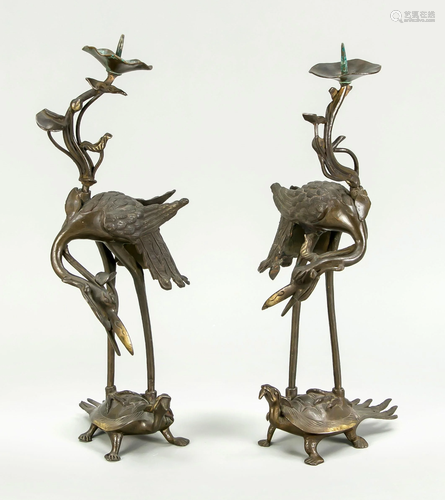 Pair of figural candlesticks,