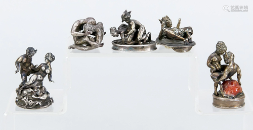 Set of 5 erotic small sculptur