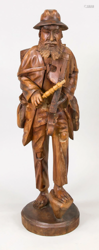 Wooden figure around 1900, clo