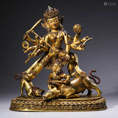 A Gilt-Bronze Statue Of Mahasiddha