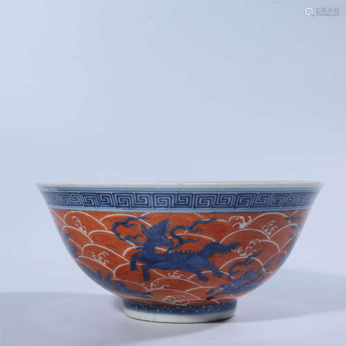 Tongzhi famille rose bowl in Qing Dynasty