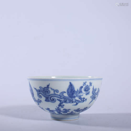 Chenghua blue and white animal bowl in Ming Dynasty