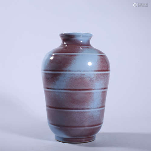 Qing Dynasty Yongzheng imitation Jun glaze bottle