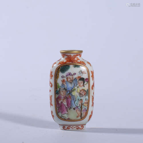 Qing Dynasty Qianlong pink snuff bottle