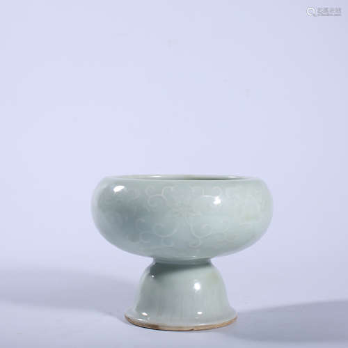 Qing Dynasty Qianlong glaze high foot bowl