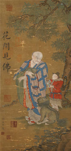 A CHINESE PAINTING HANGING SCROLL