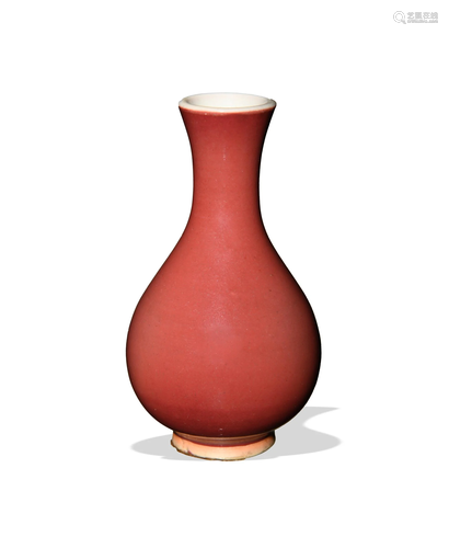 Small Chinese Red-Glazed Vase, 19th Century