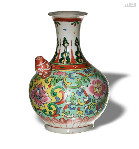 Chinese Famille Rose Jun Chi Vase, 18th Century