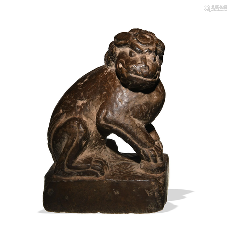 Chinese Stone Carving of a Beast, Tang Dynasty